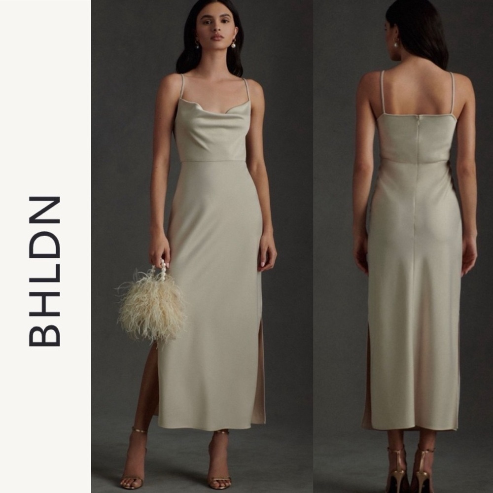 NWT BHLDN Cali Satin Midi Dress